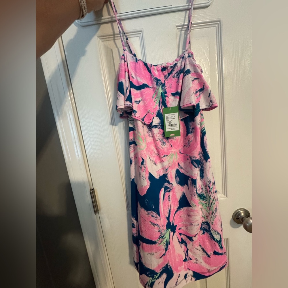 Lilly Pulitzer navy and pink print dress - NWT!